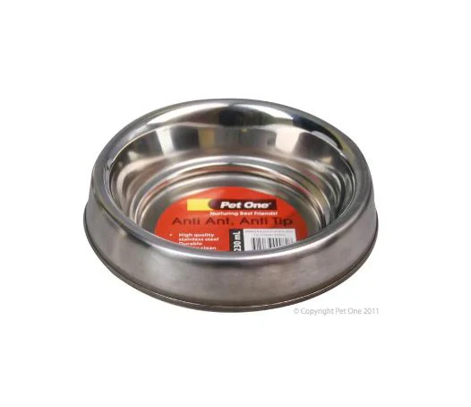 Bowl Stainless Steel Anti Ant Anti Tip 450ml - Image 2