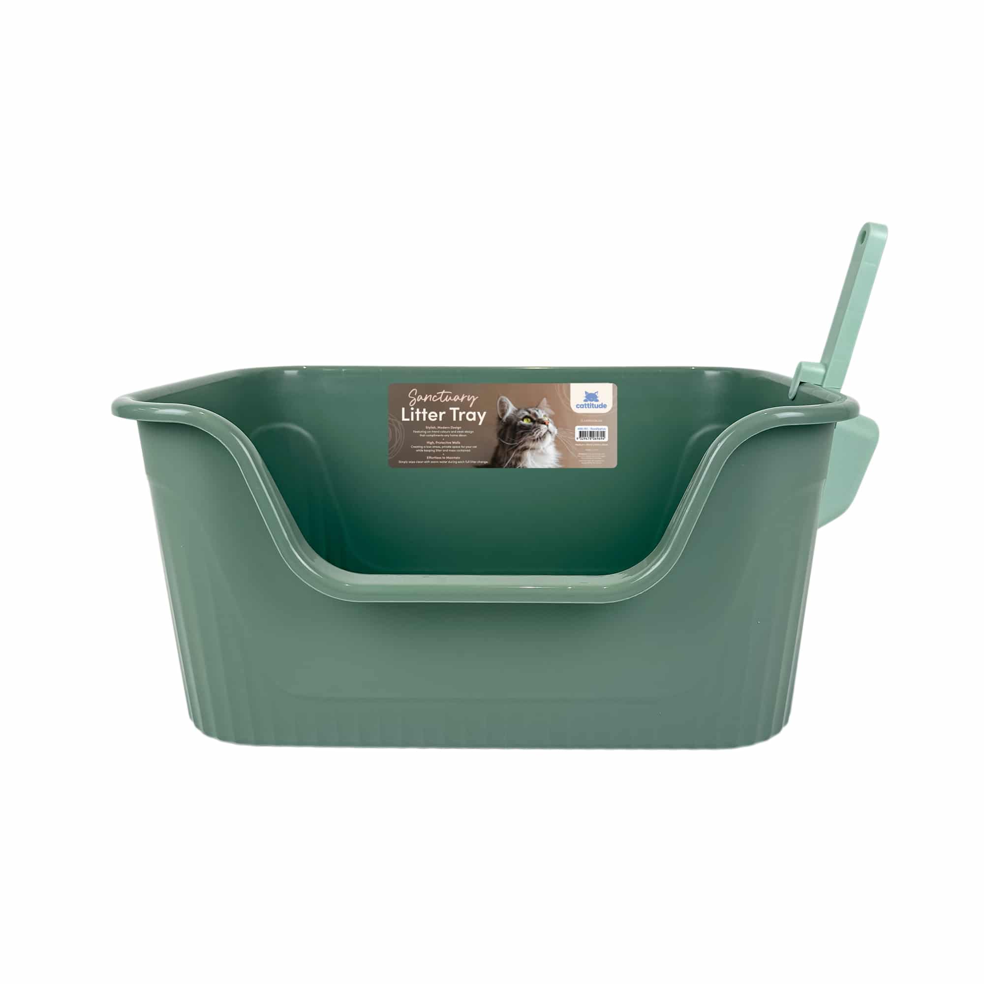 Cattitude Cat Litter Tray Sanctuary - Eucalyptus Med