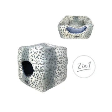 Cattitude Cat Bed Multicube Snow Leopard Small