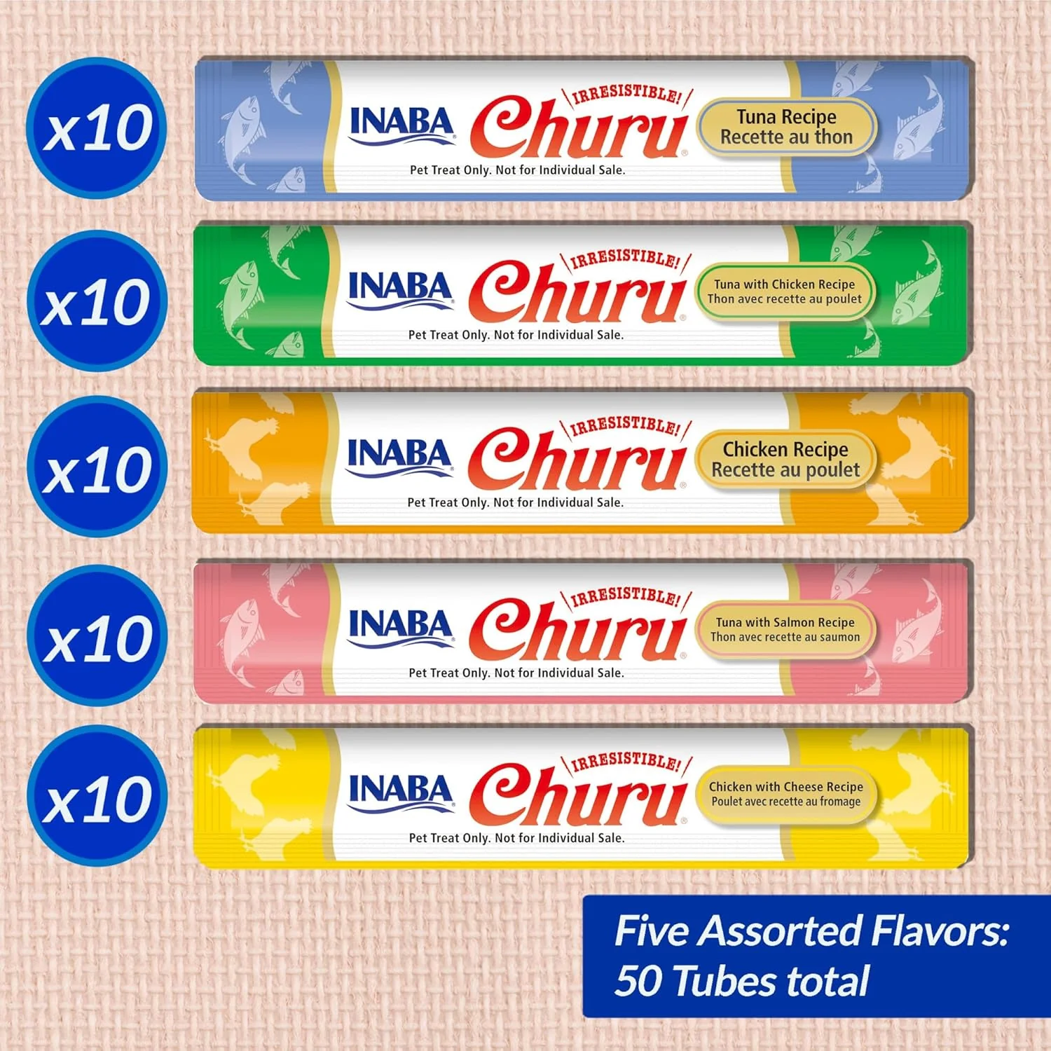INABA Churu Chicken & Tuna Varieties 50 tubes - Image 2