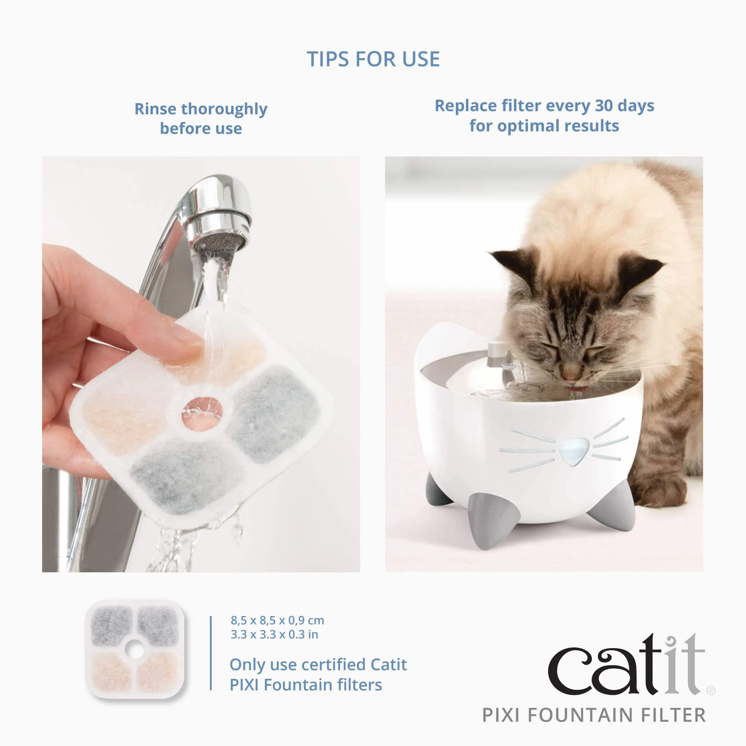 Pixi Cat Drinking Fountain 3pk Filter - Image 4