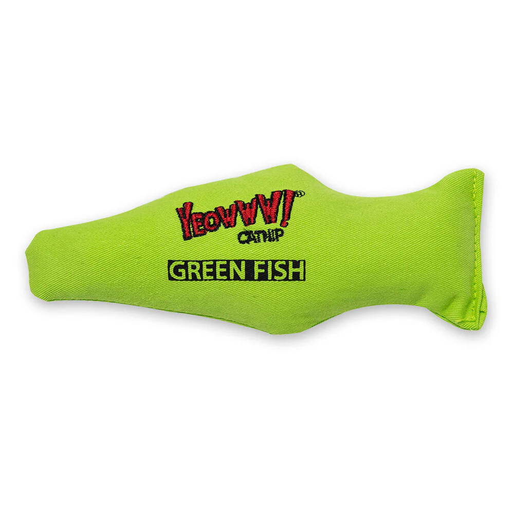 Yeowww! Pure American Catnip Green Fish - Image 2