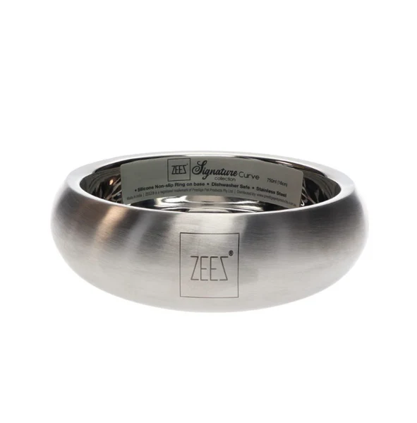 Zeez Signature Collection SS curved pet bowl 350ml - Image 5