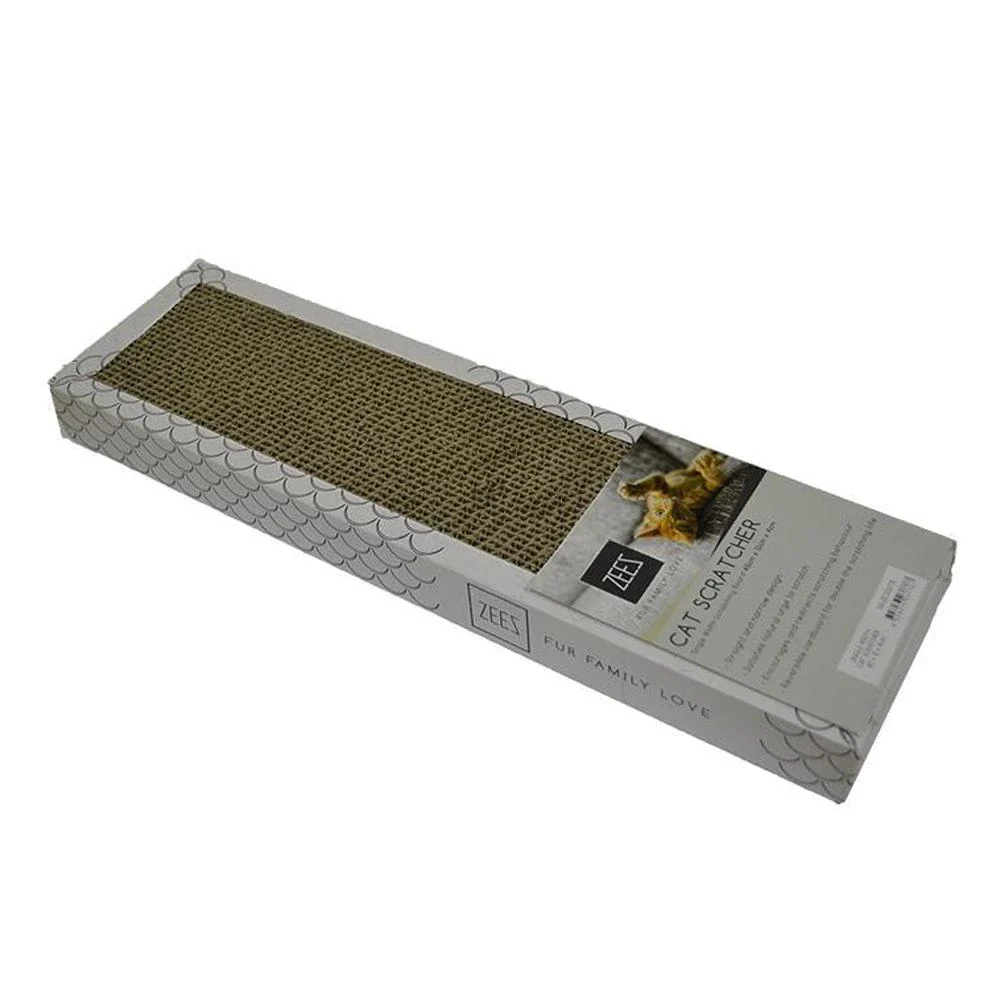 Zeez Single Width Cardboard Scratcher White 45x12x4cm - Image 2